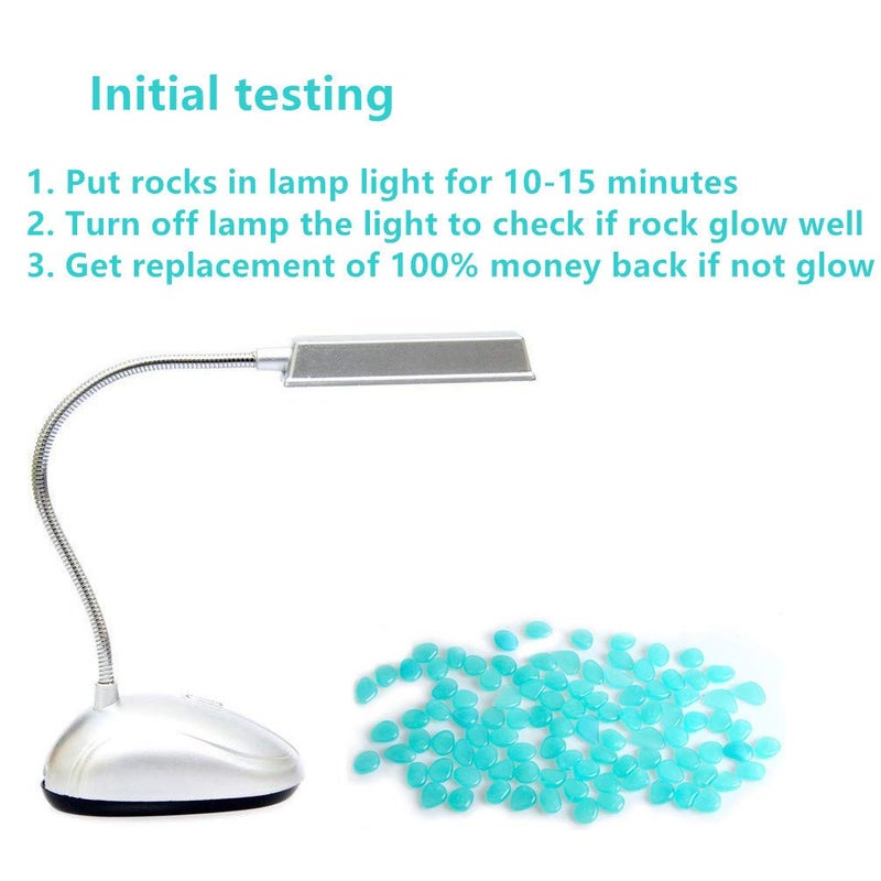chic style 9.7Lbs 2000Pcs Glow in The Dark Stones Garden Pebbles Rocks Indoor Outdoor Decor Luminous Stone for Walkways Driveway Yard Grass Fish Tank Large Bag - Image 2
